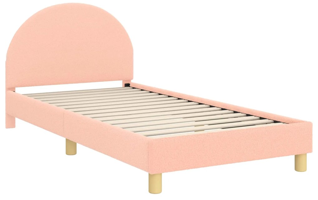 vidaXL Κρεβάτι Παιδικής Κρεβατοκάμαρας με Κεφαλάκι Ροζ 90 x 190 cm