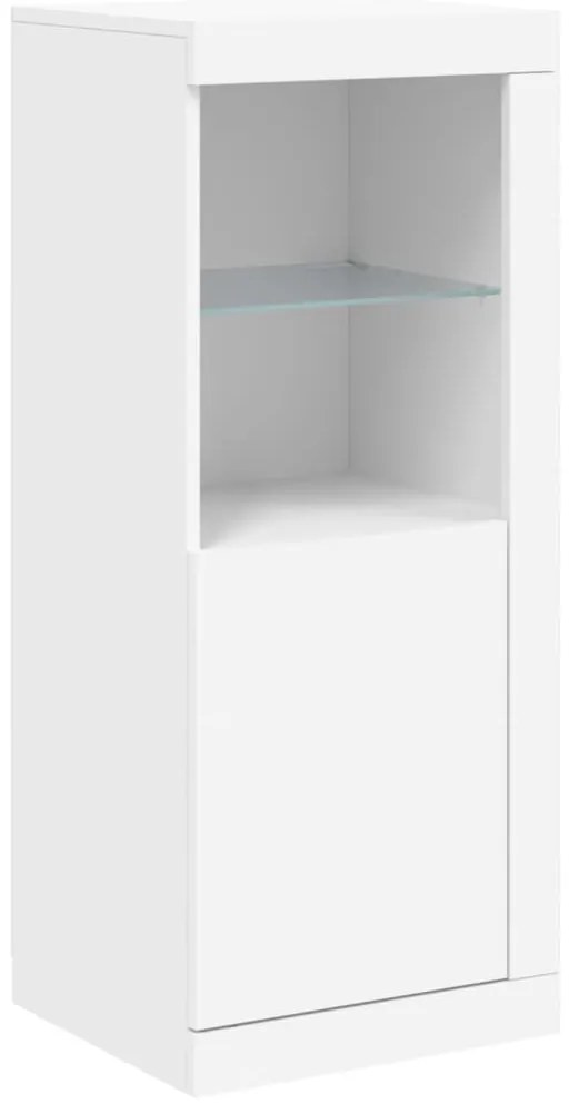 vidaXL Μπουφέδες με Φώτα LED 3 τεμ. Λευκοί από Επεξεργασμένο Ξύλο