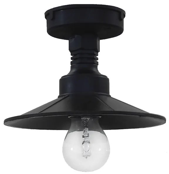 Φωτιστικό Οροφής Μονόφωτο Heronia Petra 11-0147 Black