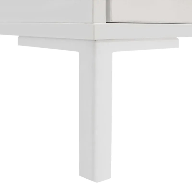 Τραπεζάκι σαλονιού Slide Megapap χρώμα λευκό 90x90x42εκ.