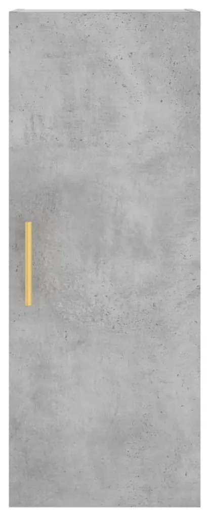 vidaXL Ντουλάπι Γκρι Σκυροδέματος 34,5x34x180 εκ. Επεξεργασμένο Ξύλο