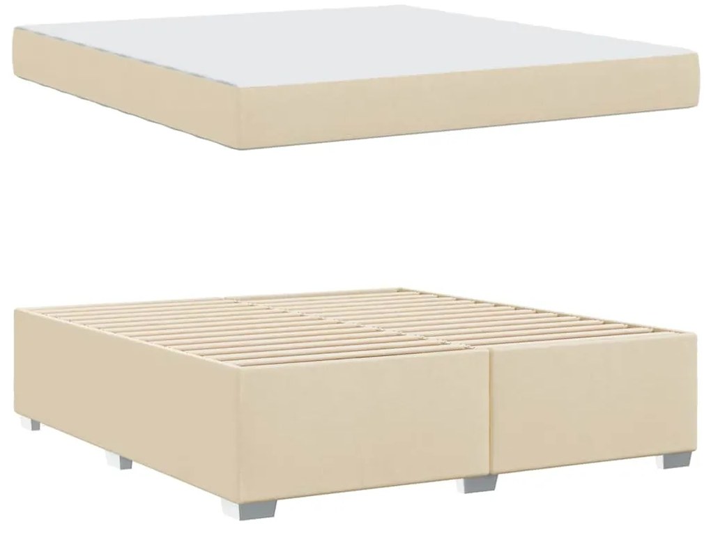 vidaXL Σκελετός Κρεβατιού Άλλο Κρεμ 180 x 200 cm ύφασμα