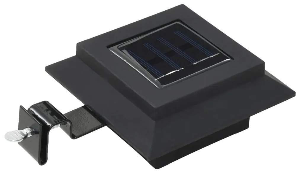 vidaXL Φωτιστικά Εξωτ. Χώρου Ηλιακά 12 τεμ. LED Τετράγωνα Μαύρα 12 εκ.