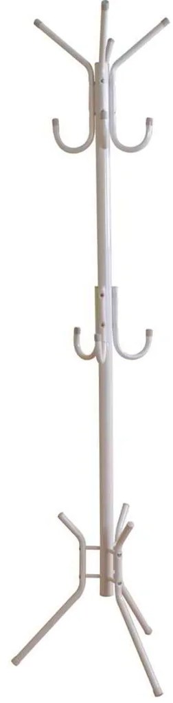 Καλόγερος Leroy Μεταλλικός Άσπρος 38x38x176cm