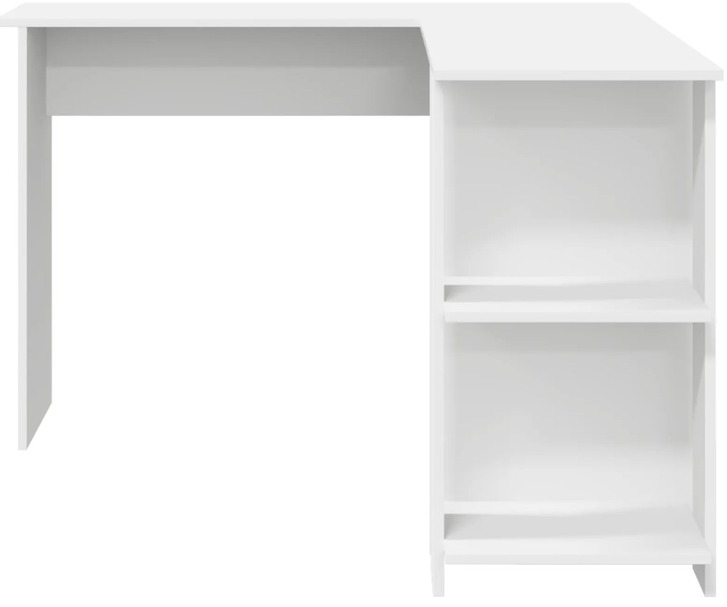 vidaXL Γωνιακό Γραφείο με Αποθήκη, Λευκό 140x113,5x75εκ