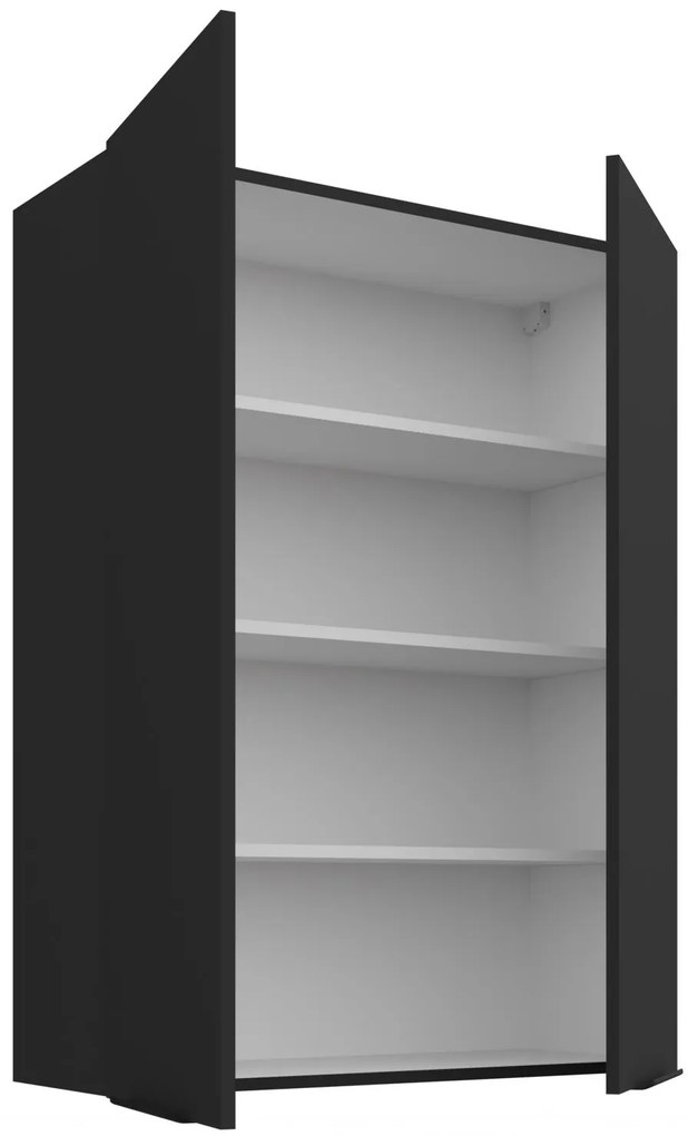 Κρεμαστό ντουλάπι Arianna 80 G 108 2F-Μαύρο