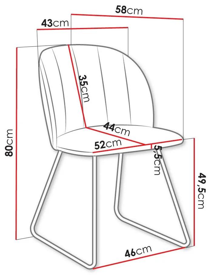 Καρέκλα Comfivo 101, Μαύρο, Γκρι, 80x52x58cm, 8 kg, Ταπισερί, Μεταλλικά | Epipla1.gr