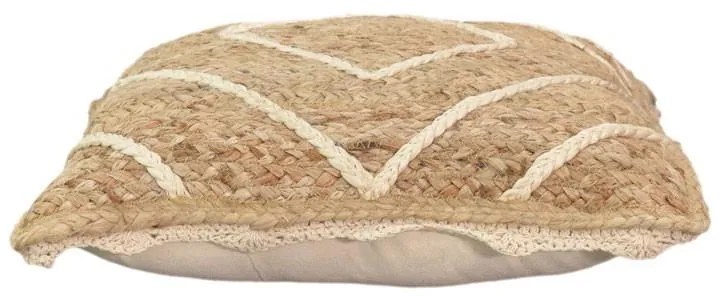 Μαξιλάρι Teddiens Inart φυσικό 100% γιούτα 45x45x2.5εκ 45x2.5x45 εκ.