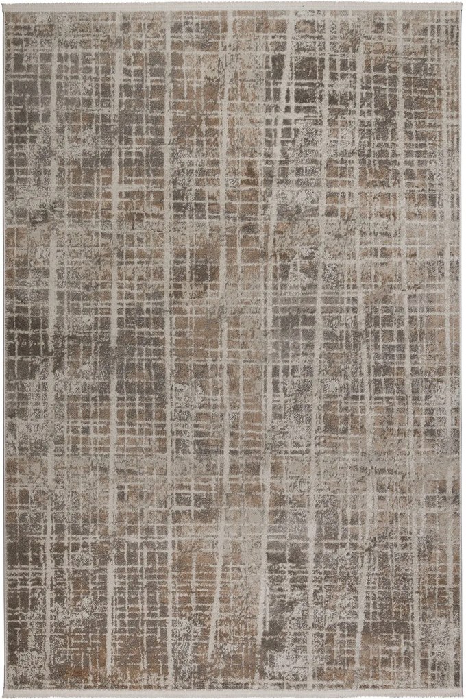 Χαλί Savoir GK91A Light Grey-Grey HB-Brown Βιοκαρπέτ 80X150cm