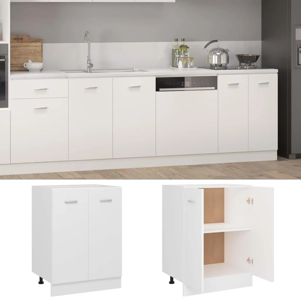 vidaXL Ντουλάπι "Lyon" Λευκό 60x46x81,5 εκ. από Τεχνητό Ξύλο