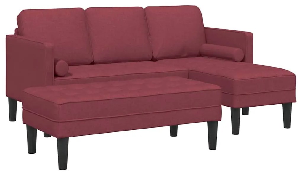vidaXL Σετ Καναπέ 2 pcs Μπορντό 173 x 131 x 67 εκ ύφασμα