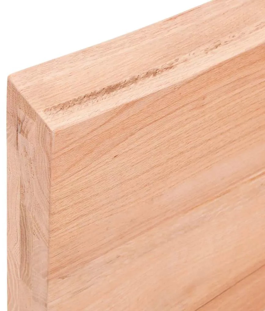 vidaXL Ράφι Τοίχου Ανοιχτό Καφέ 120x40x(2-6)εκ. Επεξ. Μασίφ Ξύλο Δρυός