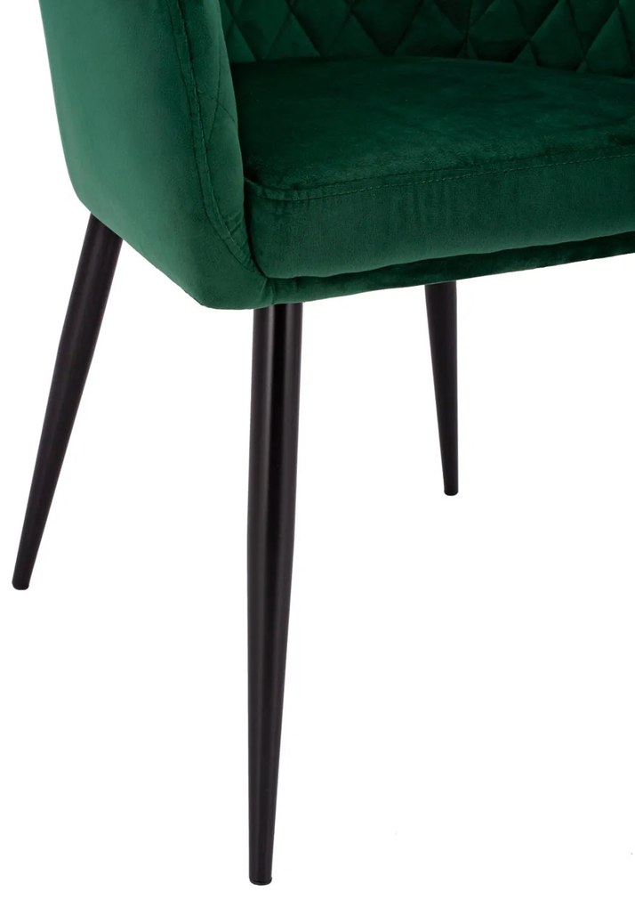 Καρέκλα-Πολυθρόνα CHARLES Βελούδο Κυπαρισσί 52x60x89Υεκ. 2αδα 52x60x89 εκ.