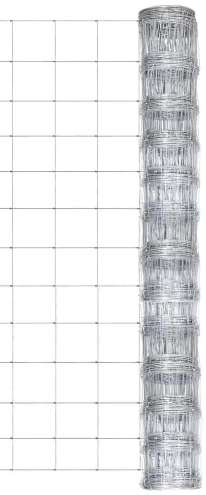 vidaXL Συρματόπλεγμα Περίφραξης Ασημί 50 x 1,25 μ. από Γαλβαν. Ατσάλι