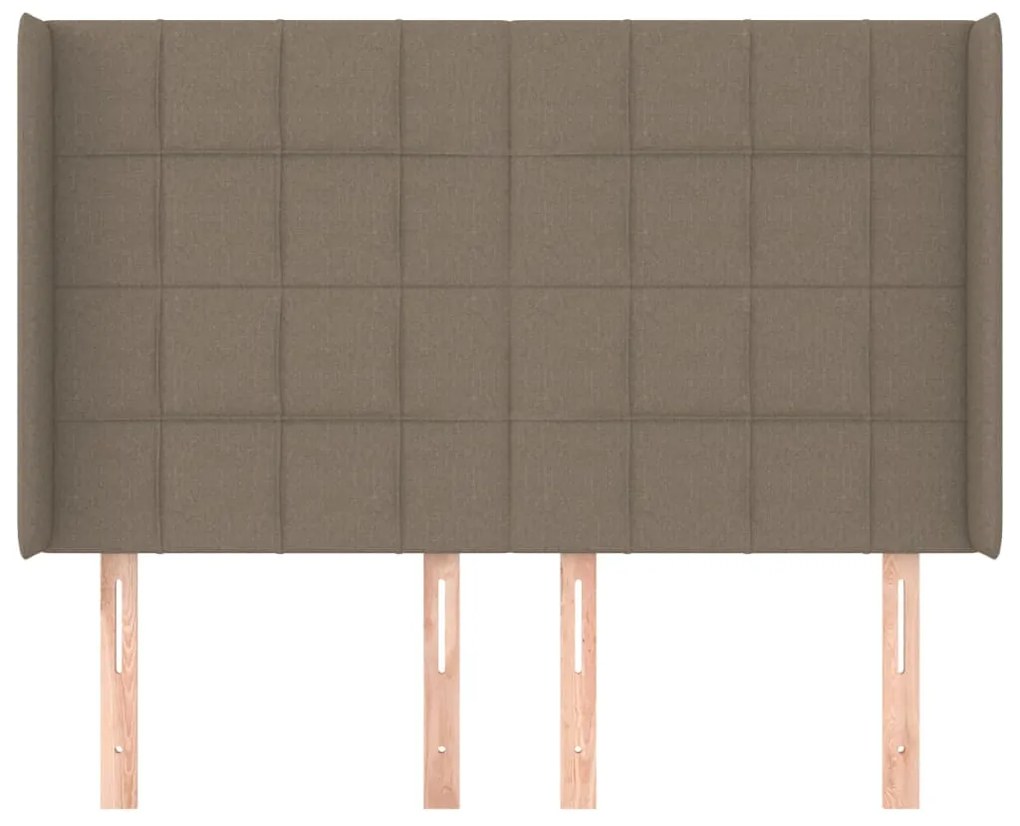 vidaXL Κεφαλάρι με Πτερύγια Taupe 147x16x118/128 εκ. Υφασμάτινο