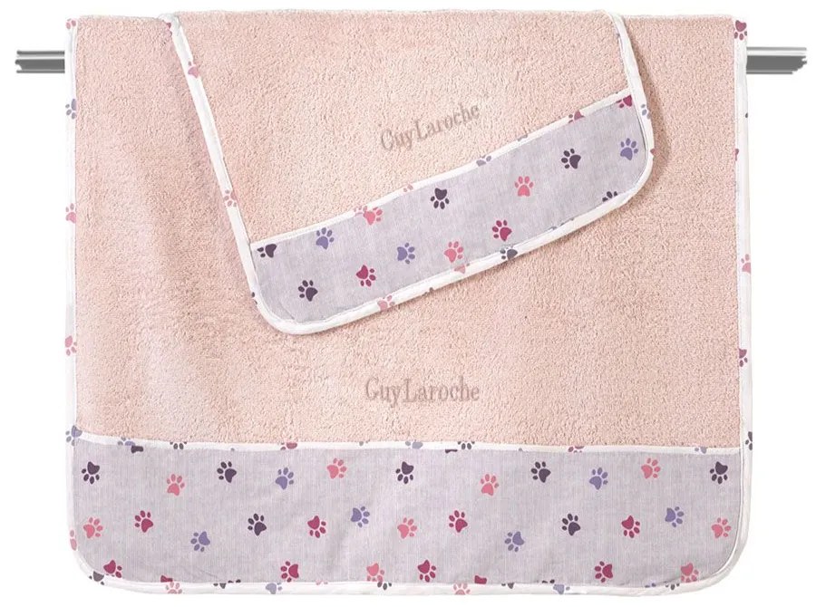 Πετσέτες Βρεφικές Paw (Σετ 2τμχ) Pudra Guy Laroche Towels Set 70x130cm 100% Βαμβάκι