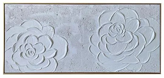 ΠΙΝΑΚΑΣ  ΚΑΜΒΑΣ, ΛΟΥΛΟΥΔΙΑ, ΛΕΥΚΑ,120x60x3.5cm|755-12136