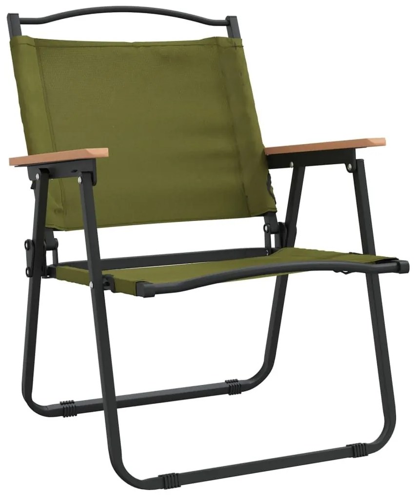 Καρέκλες Κάμπινγκ 2 τεμ. Πράσινες 54x55x78 εκ. Ύφασμα Oxford - Πράσινο