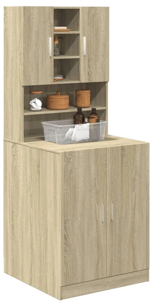 vidaXL Ντουλάπι Πλυντηρίου Sonoma Δρυς 70,5 x 24 x 90 εκ.