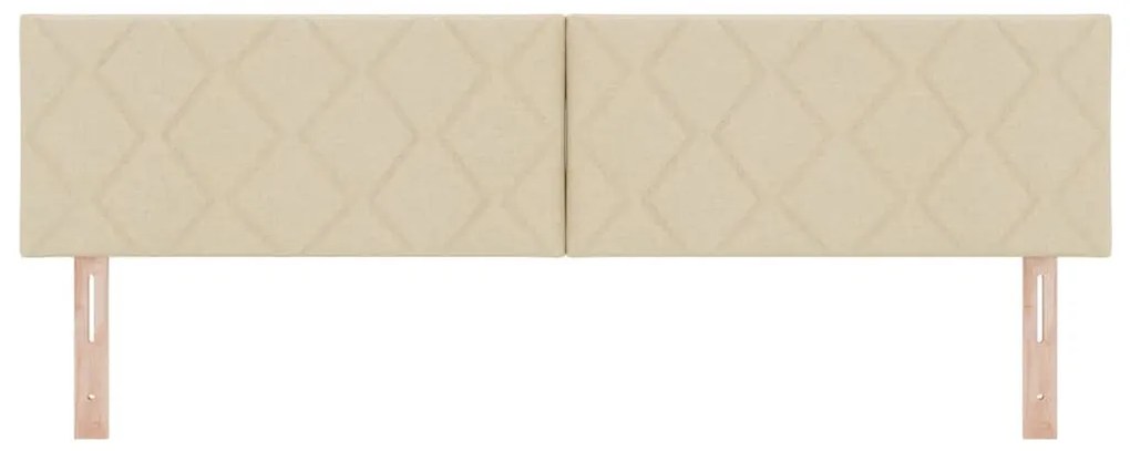 vidaXL Κεφαλάρι με φώτα λωρίδας LED με κεφαλάρι Κρεμ 180 cm ύφασμα