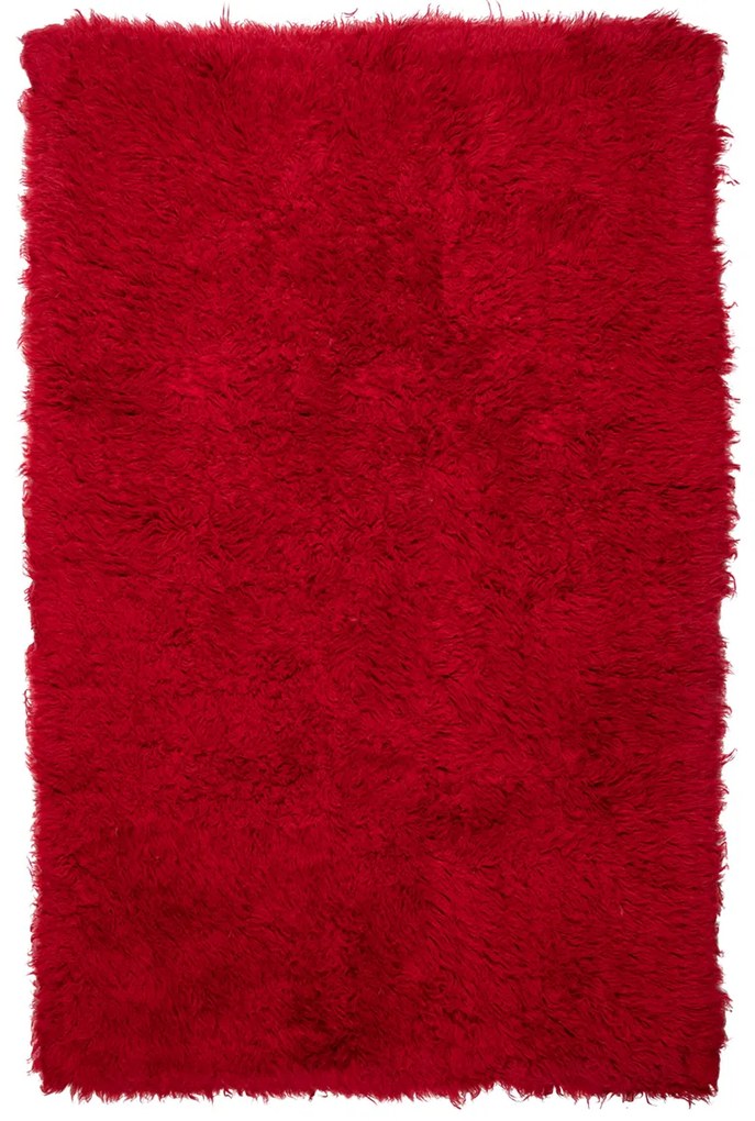 Χαλί Διαδρόμου (70x130) Βιοκαρπέτ Flokati 146 Red