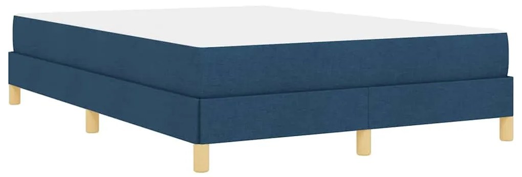 vidaXL Κρεβάτι με ελατήρια Μπλε και Καφέ 140 x 200 cm