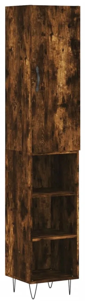 vidaXL Ντουλάπι Καπνιστή δρυς 34,5x34x180 εκ. από Επεξεργασμένο Ξύλο