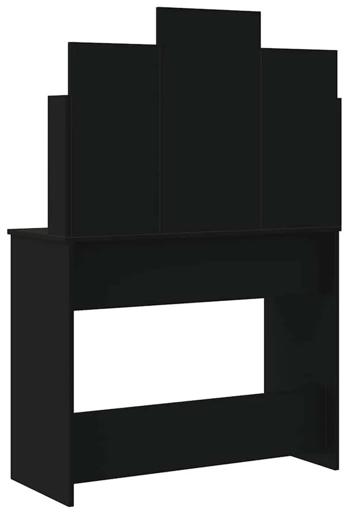 vidaXL Μπουντουάρ με LED Φώτα Μαύρο 96x40x142 εκ.