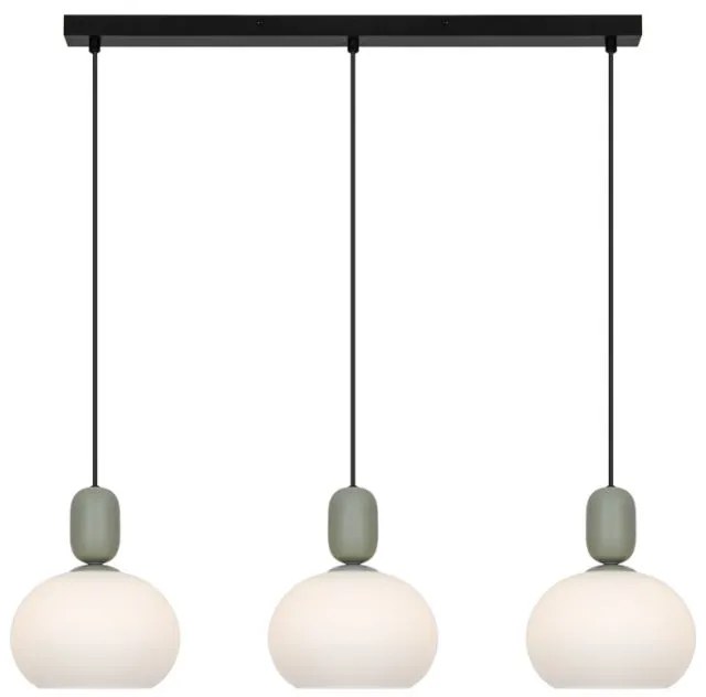 Φωτιστικό Κρεμαστό Viokef Valisia 4328500 Λευκό Ματ Λαδί (Olive green)Μαύρο Ματ