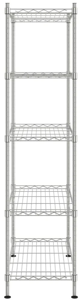 vidaXL Ραφιέρα Αποθήκευσης 5 Επιπέδων Χρωμέ 90 x 35 x 180 εκ. 250 κιλά