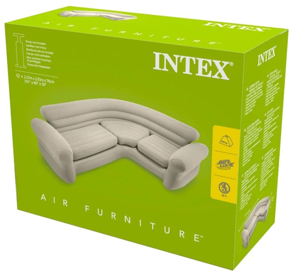 INTEX Καναπές Φουσκωτός Γωνιακός 257 x 203 x 76 εκ. 68575NP