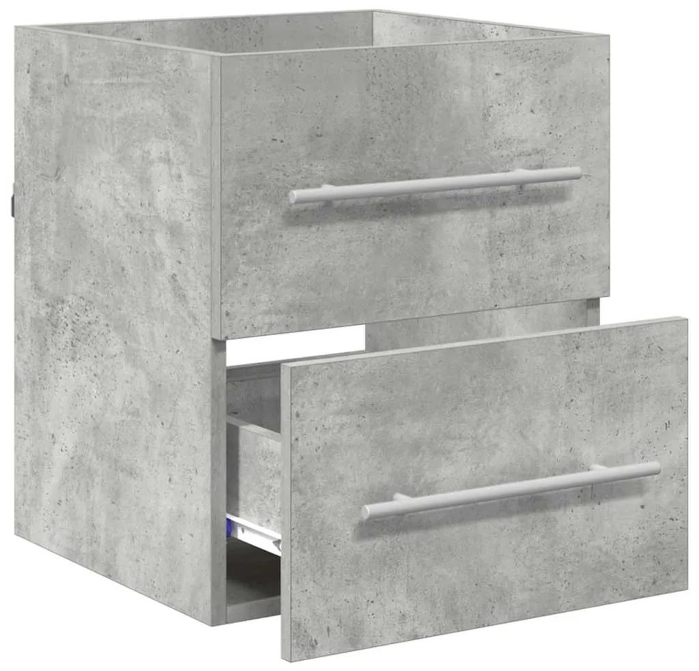 vidaXL Ντουλάπι νιπτήρα με συρτάρι Σκυρόδεμα Γκρι 38,5 x 41 x 48 εκ