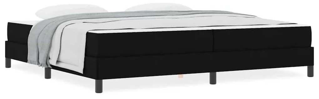 vidaXL Κρεβάτι με ελατήρια με στρώμα Μαύρο 200 x 200 cm ύφασμα