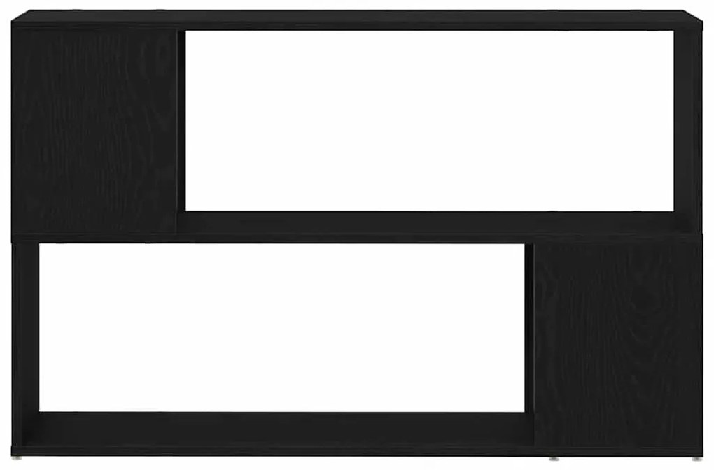 vidaXL Ράφι Βιβλίων Μαύρη Δρυς 100x24x63 εκ. Επεξεργασμένο Ξύλο