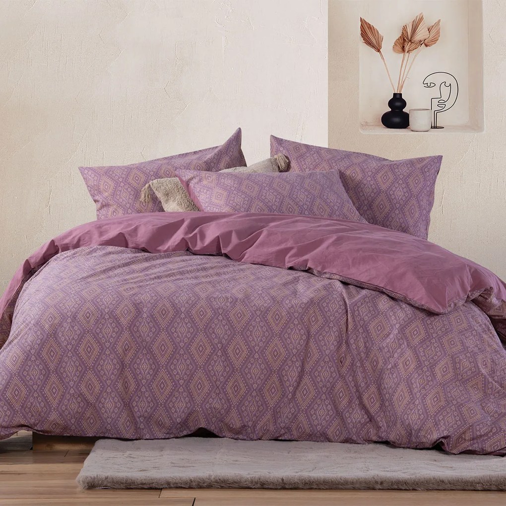 Παπλωματοθήκη Μονή (Σετ 170x240) 2 Όψεων Nef-Nef Homeware Smart Shreder Mauve