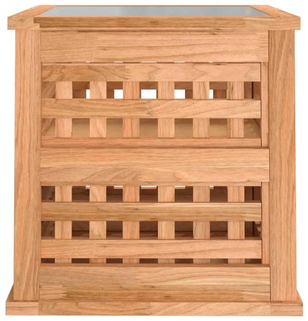 vidaXL Κομοδίνα 2 τεμ. 34 x 34 x 34 εκ. από Μασίφ Ξύλο Καρυδιάς