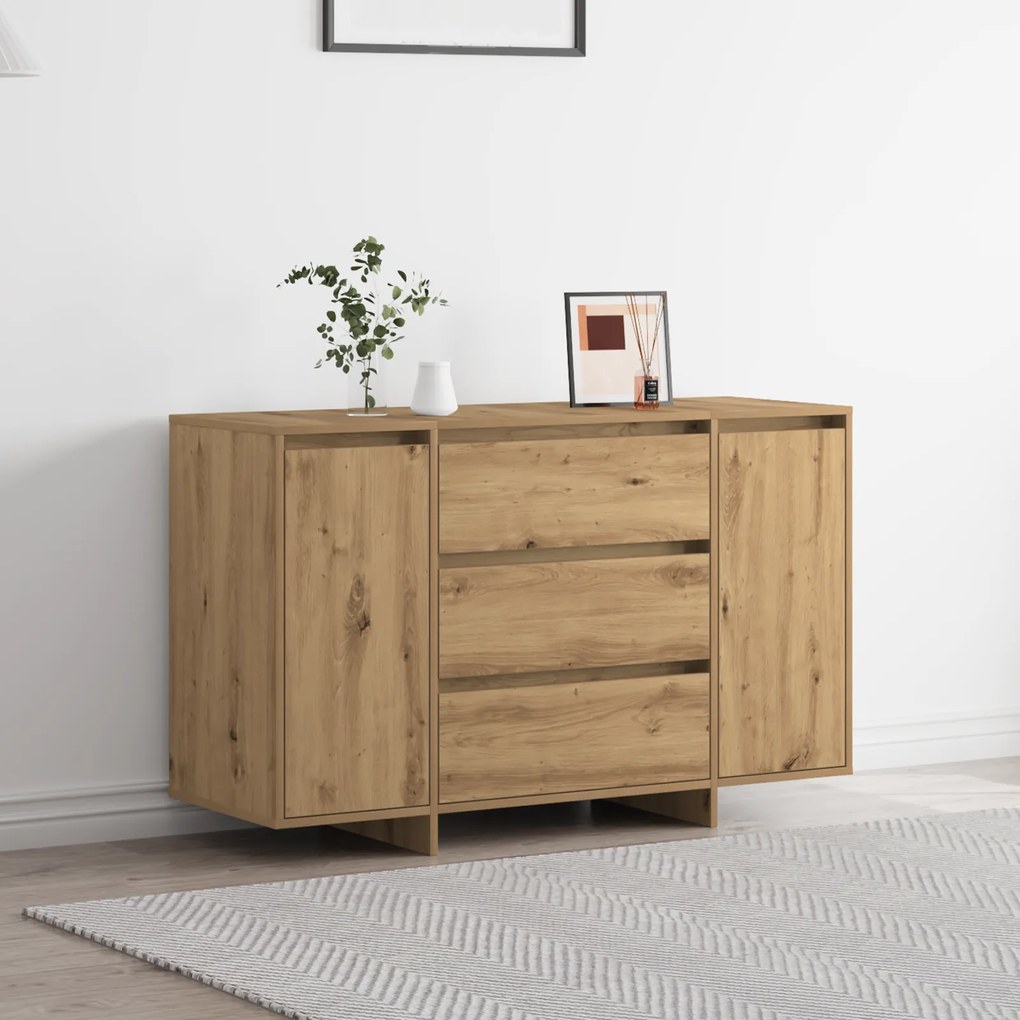 vidaXL Πλευρικός Ράφτης Artisan Δρυς 120x41x75 εκ. Επεξεργασμένο Ξύλο