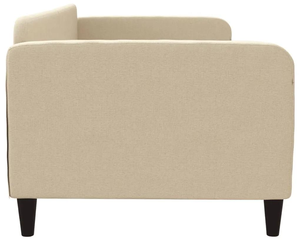 Καναπές Κρεβάτι Κρεμ 90 x 200 εκ. Υφασμάτινος - Κρεμ