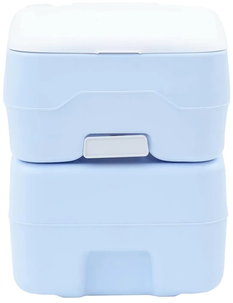 vidaXL Τουαλέτα Κάμπινγκ Απαλό Μπλε και Λευκό 41,5 x 36,5 x 42 εκ.