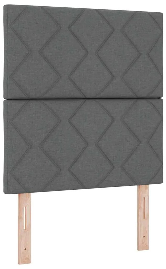 vidaXL Υφασμάτινο Κεφαλάρι Geometric Σκούρο γκρι 80 cm ύφασμα