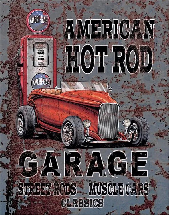 Μεταλλική πινακίδα LEGENDS - american hot rod