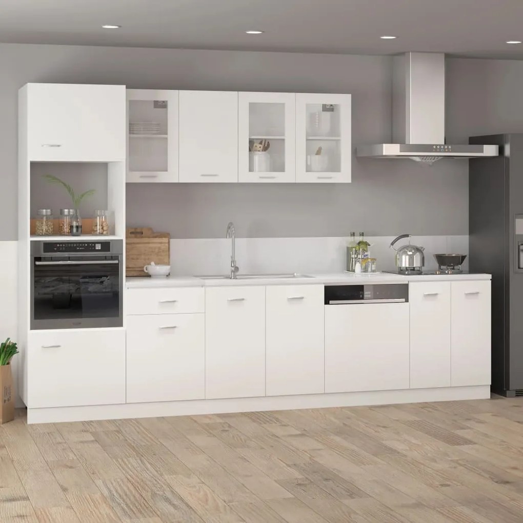 vidaXL Ντουλάπι με Συρτάρια "Lyon" Λευκό 50x46x81,5 εκ. από Τεχνητό Ξύλο