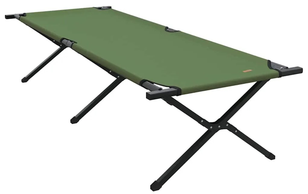 vidaXL Αναδιπλούμενο Κρεβάτι Κάμπινγκ Πράσινο 210 x 80 x 46 εκ.