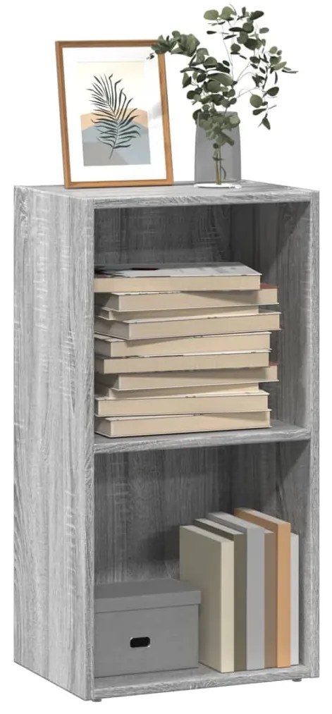 vidaXL Βιβλιοθήκη Γκρι Sonoma 40x30x77 εκ. από Επεξεργασμένο Ξύλο