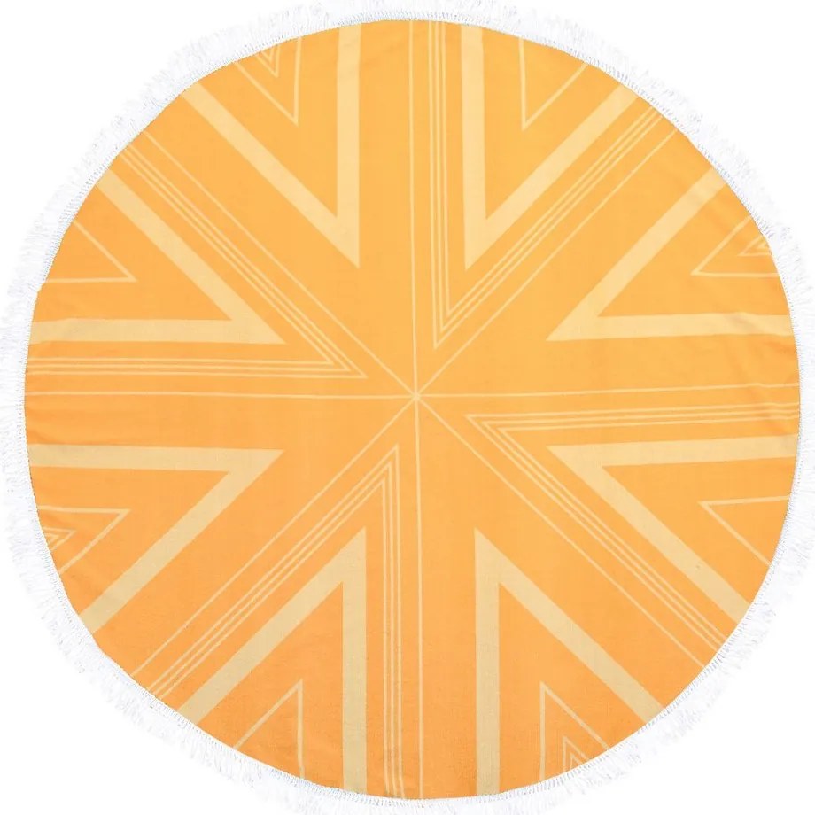 Πετσέτα Θαλάσσης Στρογγυλή Sunscape Mirage 00-23287 150cm Orange Estia Θαλάσσης 150cm Microfiber