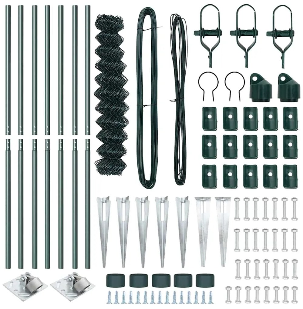 vidaXL Στύλος Περιφράξεων Πράσινο 10 x 1,2 μ (60 x 60 χιλιοστά πλέγμα)