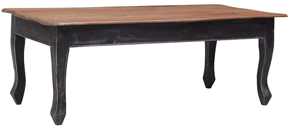 vidaXL Τραπεζάκι Σαλονιού Μαύρο 120 x 60 x 45 εκ. από Μασίφ Μαόνι