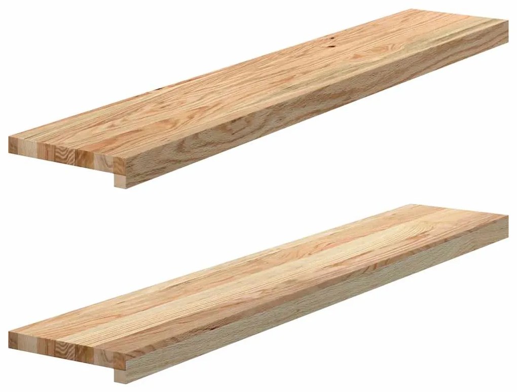 vidaXL Περβάζια παραθύρων 2 τεμ. 110x20x2 εκ. Ακατέργαστο Μασίφ Δρυός