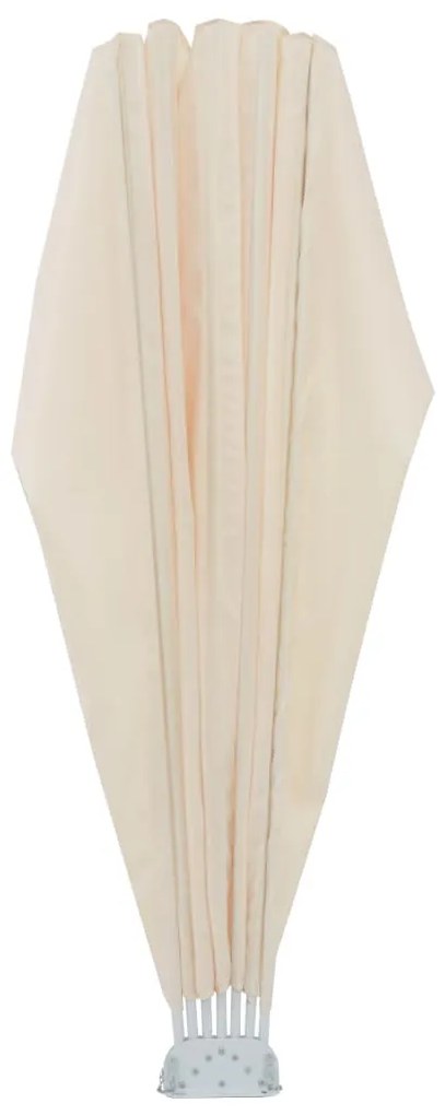 vidaXL Σκίαστρο Βεράντας Πλαϊνό Πτυσσόμενο Κρεμ 200 εκ.