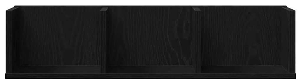 vidaXL Ράφι Τοίχου Μαύρη δρυς 75 x 18 x 18 εκ. Επεξεργασμένο ξύλο